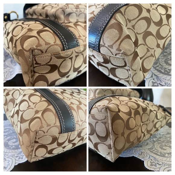 Coach Vintage Legacy 65th Anniversary Gigi turnlock tote bag,brown,black leather - Picture 8 of 16